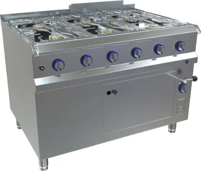 Picture of GAS RANGE WITH 6 BURNERS AND GAS OVEN