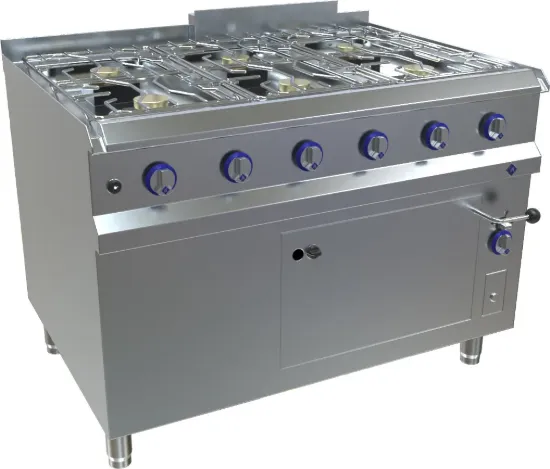 Picture of GAS RANGE WITH 6 BURNERS AND GAS OVEN
